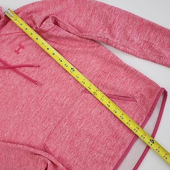 Under Armour Cold Gear Storm 1 Heathered Pink Hoodie Pocket Size S - Picture 14 of 14